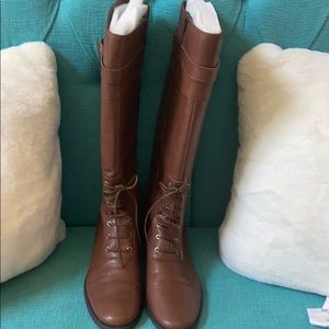Brown, knee length boots